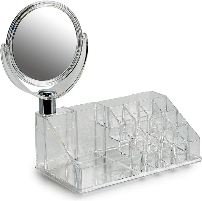 Makeup Dresser With Mirror, Acrylic Cosmetic Storage Box, Simple Dresser Storage Shelf, Acrylic Lipstick Cosmetic Organizer With Mirror Makeup Dresser With Mirror, Acrylic Cosmetic Storage Box, Simple Dresser Storage Shelf, Acrylic Lipstick Cosmetic Organizer With Mirror